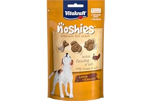 Vitakraft Noshies, przysmak dla psa, z wysokiej jakości mięsem indyka, idealna do rozpieszczania, witaminy dla skóry i sierści (1 x 90 g)