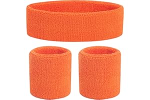ONUPGO Kinder Schweißbänder Stirnband Armband Set – Athletisches Baumwollschweißband für Sport (1 Stirnband + 2 Armbänder)