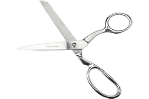Fiskars Forbice forgiata in acciaio inox, 20,3 cm, per carta e tessuto, per ufficio, arte e artigianato, colore: argento