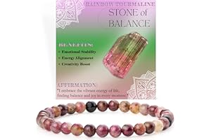 Bivei Perlenarmband für Frauen 6mm Semi Precious Natural Stone Stretch elastischen Schmuck Yoga Geschenke