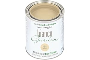 BIANCO SHABBY biancoShabby® Chalk Paint Beige Corda - Pintura especial para exteriores - BiancoGarden - Restaura el jardín y el balcón sin pintar y sin acabado (1 litro)