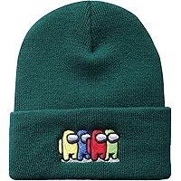 Bonamana Among Us Strickmütze Winter Beanie Mützen Warm halten Mütze Unisex Mütze für Kinder Jungen Mädchen Teenager Mütze Ga