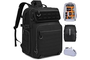 FRETHIND Kamerarucksack DSLR SLR Kameratasche wasserfest Fotorucksack für Canon Nikon Sony Kamera Drohne Objektiv Laptop -mit Regenschutz