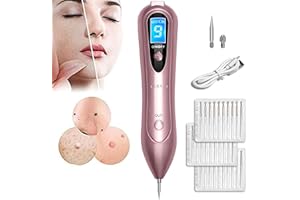 LARALA Skin Tags Removal Pen Mole Removal Pen, 9 Strengths, FDA Approved Electric Removal Pen for Moles, Warts, Tattoos and Age Spots on Face, Hands and Body (Rose Gold)