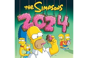 Danilo Calendario 2024 The Simpsons - Calendario pared 2024 - Planificador mensual 30x30 cm - Calendario Simpsons 2024