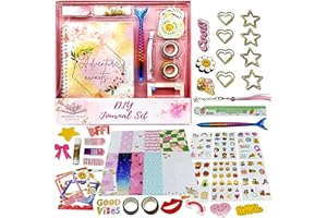 Productella Diario di scrapbooking per ragazze, kit regalo di scrapbook craft, set di cancelleria per diario fai da te con adesivi e accessori, giocattolo creativo per bambini da 5 a 13 anni
