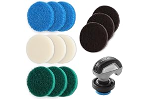 DMKOHI 12 sztuk nasadek do uniwersalnej szczotki Bosch do czyszczenia kompatybilnych z Bosch Home and Garden 6033, zestaw akcesoriów do czyszczenia (3 x podkładka piankowa, 3 x podkładka kuchenna, 3 x