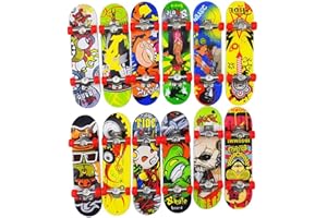 TOGTHERKINGS Finger Skateboard Skateboard Mini Finger Set di Skateboard con Le Dita 12 Mini Skateboard Utilizzato per Regali, Premi, Oggetti di Scena per Animali Domestici, Attività di Svago E Intrattenimento