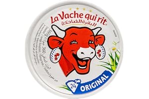 ALIBABASHOP La Vache Qui Rit (Die lachende Kuh) – französischer Streichkäse in 360 g Runddose – cremiger Brotaufstrich aus Milch und Käse, in 24 portionierbaren Ecken