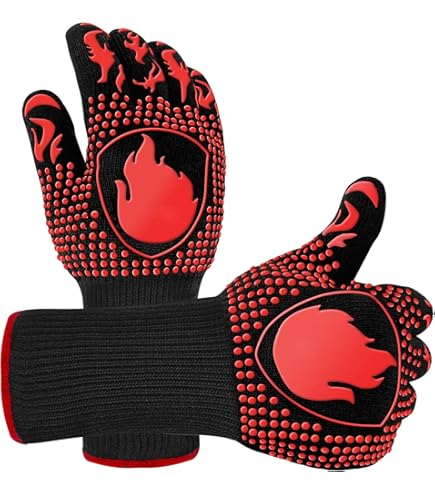 Guanti Da Forno Deiss PRO - In Silicone Resistente Al Calore (500°F), Con Fodera In Cotone - Impermeabili E Lunghi - Foto 8