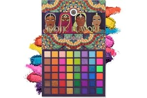 ‎BEAUTY GLAZED EXOTIC FLAVORS Lidschatten Palette Professional Makeup Shadow Palette 48 Farbtöne Matt Schimmer Glitzer Lidschatten hochpigmentierte Augenschatten Kosmetische