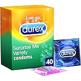Durex Bulk Surprise Me Variety Assorted Multipack Condoms, Pack of 40
