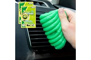 NEW LEADER Car Cleaning Gel (2 Pack) Green, Car Detailing Kit Gel for Car Interior Air Vents Dashboard Cleaner, Universal Dust Cleaner Gel Putty, Reusable Dust Cleaning Slime for Home Office Laptop Keyboard