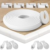 Happy Chlea Baby Corner Protector &ndash; Total Coverage 6.4 m (Edge Protector Roll + 8 Corner Guards) + 4 Locks and 1 Door Stop, C