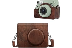 Fintie Etui na aparat fotograficzny Fujifilm Wide 400 - Premium torba podróżna na aparat etui ochronne ze zdejmowanym paskiem, brązowy, brązowy, Wide 400 Case