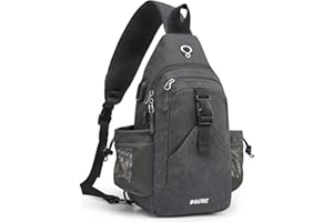 G4Free Canvas Brusttasche Schultertasche Sling Bag Herren Damen für Reise Wandern Laufen Klettern