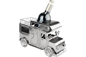 ‎BRUBAKER BRUBAKER Weinflaschenhalter Wohnmobil - Metall Flaschenhalter Camping - Wein Geschenk für Camper - Flaschenständer Dekoration mit Grußkarte