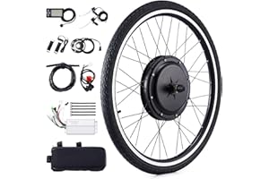 Viribus Kit de Conversión para Bicecleta Eléctrica Kit de Conversión de Bicicleta Electric para Rueda Delantera 26’’ Bike Conversion Kit con Controlador de Modo Dual (36V 500W con LCD Pantalla)