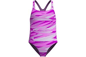 Speedo Costume da Bagno Hyperboom Allover Medalist | Asciugatura Rapida | Fitness | Resistenza al Cloro Costume da Bagno Bambine e Ragazze (Pacco da 1)
