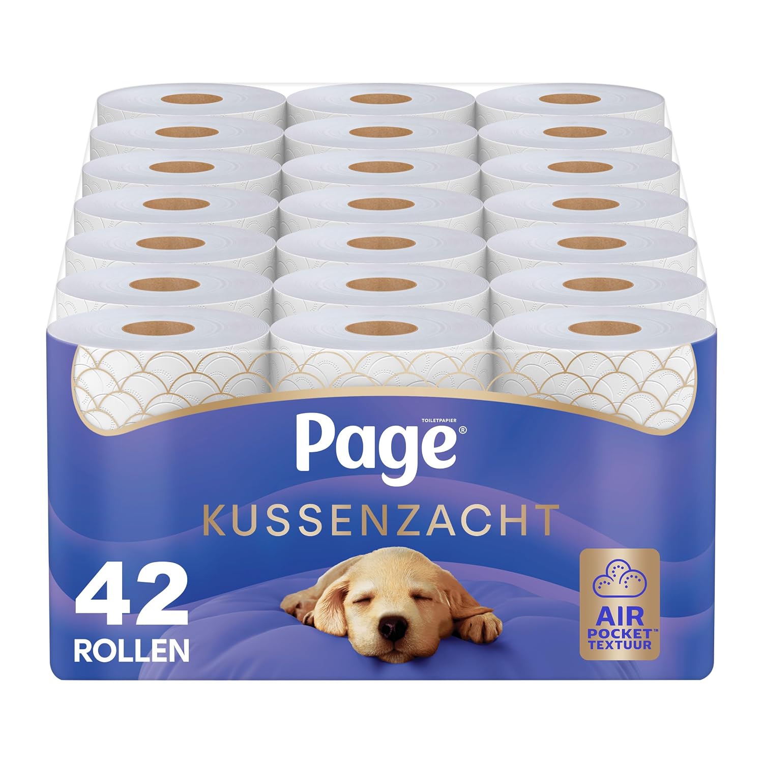 Page toiletpapier - Kussenzacht wc papier - 42 rollen - met extra zijde - Air Pocket Textuur™ - FSC Gecertificeerd - Voordeelverpakking