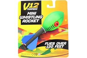 CAROUSEL TOYS V12 Torpedo Mini Flying Whistling Rocket Throwing Toy Game Age 3+
