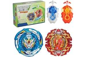 Netoke Bey Toupie Bey Burst Turbo 4D Combinaison, avec Metal Fusion B-184 Lanceur, Jouets Classiques Enfants Cadeau，202+191-2