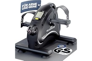 HELDENWERK Zestaw podstawowy do treningu pedałów, certyfikat TÜV/GS, w zestawie pas mocujący i mata antypoślizgowa – trener ramion i nóg do domu – trener pedałów dla seniorów, rower treningowy