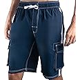 Kanu Surf Men's Big Viper Extended Size Stripe Swim Trunk
