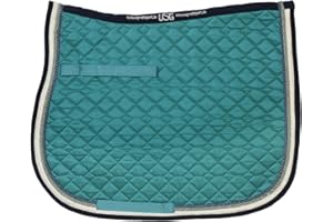 USG General Purpose Quillted sottosella con Doppia Corda Piping, Lago Blu/Ecru/Navy, con Bordo Blu Navy/Verde Chiaro