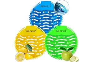 Qanmua 12 Stück Urinalsieb mit Duft, Urinaleinlage ​Passend Pissoirsieb Lufterfrischer Einsatz 30 Tage Frischewirkung, Urinal Einleger Matte für Jedes ​Pissoir und Urinal 4x Blau 4x Gelb 4x Grün