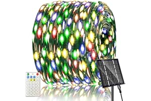 Yorezcop Luci Natale Esterno Solare, Catena Luminosa a 600 LED, 62M 19 Modalità, Luci di Natale da Esterno, IP65, Impermeabile, luci Solari da Giardino per Esterni Illuminazione Natalizia(colorato)