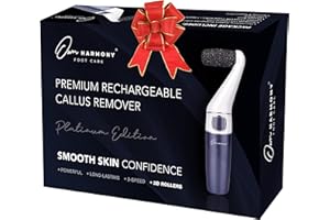 Own Harmony Lima Electrónica para Cuidado de Pies - Removedor Eléctrico de Piel Dura y Callos Recargable: Herramientas Profesionales de Pedicura CR1700 para Talones Secos y Agrietados (Cable USB)