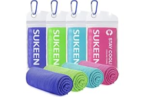 SUKEEN Set di asciugamani refrigeranti, asciugamani refrigeranti, per il collo, per rinfrescare, rinfrescante, sport, per escursioni, corsa, tennis, viaggi