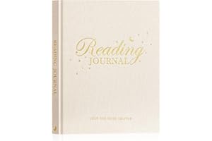 Lanpn Reading Book Journal for Book Lovers Readers, 9.3" x 7.7" Books Tracker Diary, Linen Hardcover Reading Log with 52 Reviews, 158 Pages Reading Notebook Bookish Gifts (Beige)