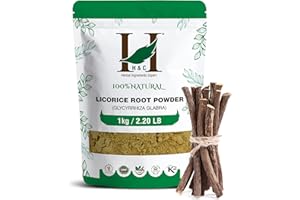 H&C HERBAL INGREDIENTS EXPERT H&C Licorice Root Powder (Glycyrrhiza Glabra) - 1Kg Pack