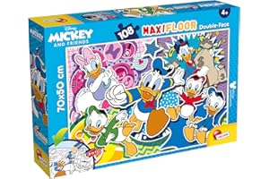 Liscianigiochi- Disney Puzzle DF Maxi Floor 108 Paperino, Colore, 91782