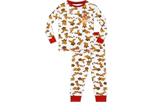 Disney Pigiama Re Leone The Lion Guard Pigiama Bambino | Pigiamone Invernale Ragazzo vestibilità Aderente | da 2 A 8 Anni