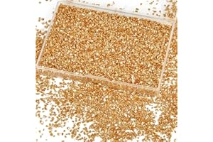 GORGECRAFT 1 Scatola di Vetro Frantumato Glitter Irregolare Frammenti D'Oro Rotti Frammenti di Ghiaia 100G Paillettes Granelli di Ghiaia per Sottobicchieri D'Arte Artigianali In Resina Ornamento