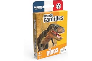 Ducale - Jeu de 7 Familles Les Dinos - Jeu de Cartes Enfants - Dinosaures - A partir de 4 ans