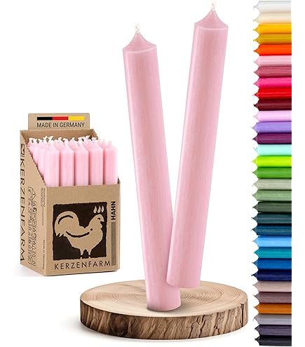 25 Stück Stabkerzen Pastellgrün 100x22mm - Spitzkerzen Aus Deutschland Für Tischdekoration & Feiern