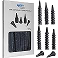 YNR Otoscope Disposable Specula Ear Piece Ear Inspection Examination Diagnostic Black - Pack of 300