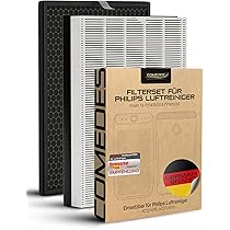 Comedes Reservefilterset geschikt voor Philips AC1214/10 en AC2729/10 luchtreiniger (Series 1000) | HEPA en actieve koolfilter | te gebruiken in plaats van Philips FY1410/30 en FY1413/30 (1