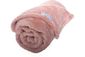pet wiz Morbida coperta in pile per cani e gatti, calda coperta per animali domestici, lavabile in lavatrice, coperta da letto e da viaggio, protegge i mobili, rosa, grande, 100 x 120 cm