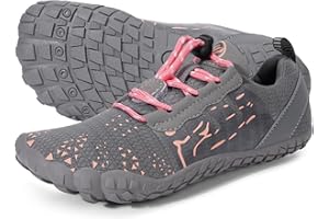 Bigzagger Barfußschuhe Damen Herren Traillaufschuhe mit Breite Zehenbox und Zero-Drop Sohlen Leicht Atmungsaktiv Barfuss Schuhe Komfort rutschfest Zehenschuhe Sportschuhe Fitnessschuhe
