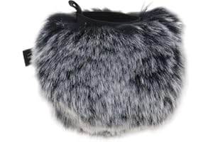 OTOTEC Osłona przeciwwiatrowa na mikrofon kompatybilna z Blue Yeti Nano elastyczna taśma konstrukcja czarno-biały futrzany mikrofon mufka wiatrowa sztuczne futro mikrofon osłona przeciwwiatrowa filtr