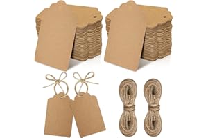 WONWOOD_DIRECT Geschenk Anhänger Geschenkanhänger, Kraftpapier Anhänger Etiketten, Danke Anhänger mit Schnur Geschenkanhänger Kraftpapier Papieranhänger für Kunsthandwerk Hochzeit Geburtstag Geschenk (200)