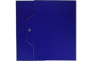 Brefiocart 020E7615.BS Cartella Progetti con Bottoni, Blu Scuro, Dorso 10, 25 x 35 cm, 5 pezzi