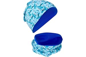 HECKBO Children Girl Beanie Hat & Loop Scarf Set - Different Designs - Spring Summer Fall Winter - 95% Cotton - Soft Easy Care Stretch Material - for Cool Kids Boys Girls