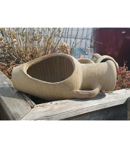 B-Ware Rustikale Amphore Aus Terracotta – Ca. 20 Cm Hoch, Mit Henkel & Abflussloch, Handgefertigt In Tunesien (Unikat)