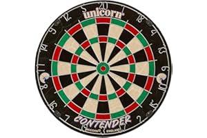 Unicorn Easy Score - Bersaglio per freccette | Contender Fun Learning Beginner Trainer | 2 x più grandi Trebles & Doubles | Qualità da competizione con setole in sisal | Ragno rotondo